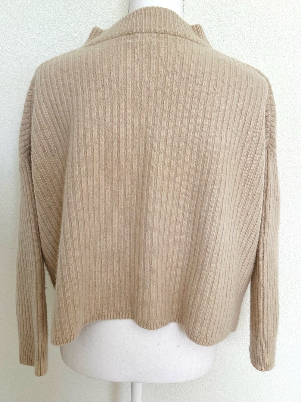 Madewell Resourced Cashmere Ribbed Mock-Neck Pullover Sweater Size XL - Picture 3 of 3